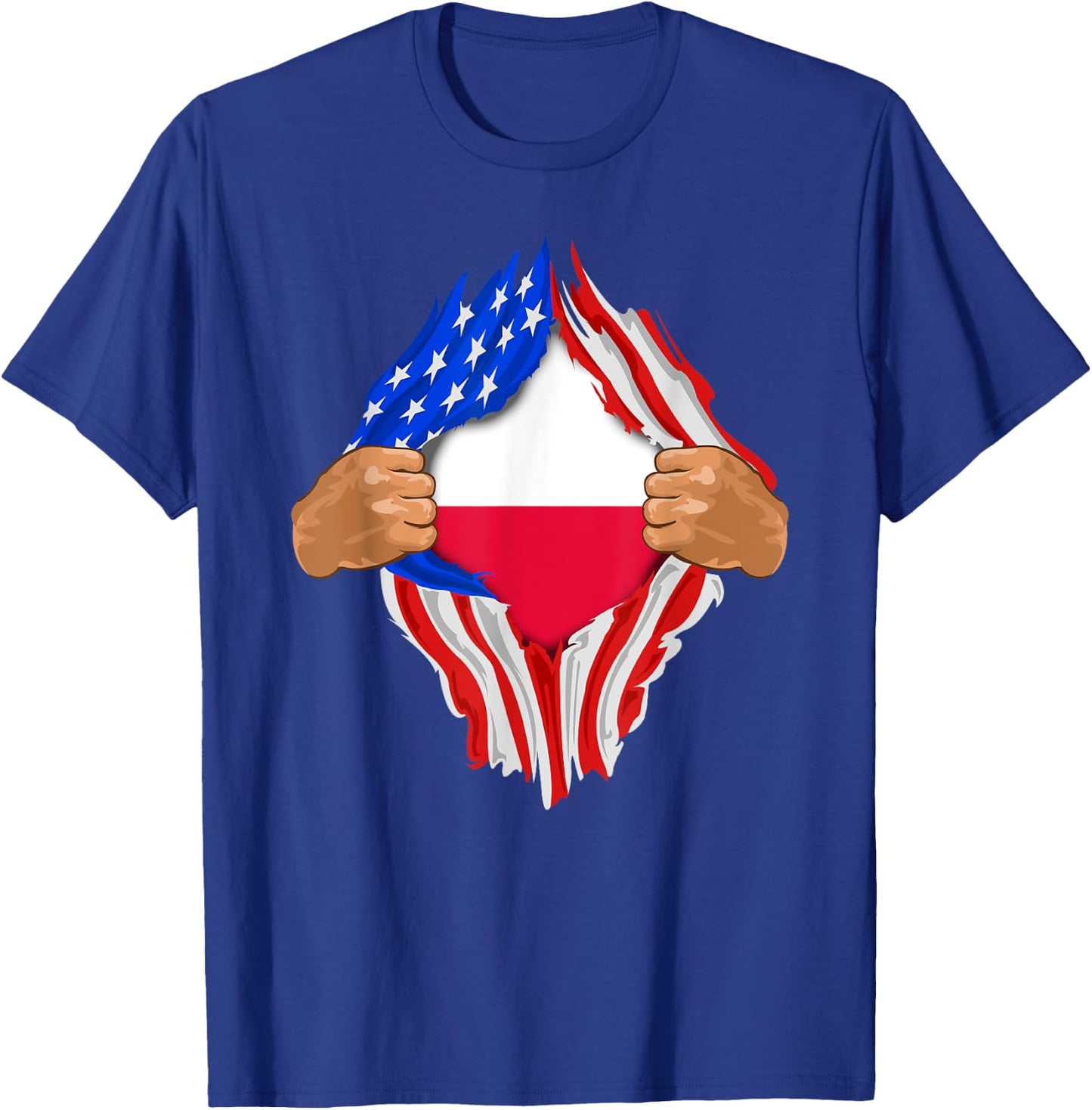 Polish Blood Inside Me | Poland Flag Gift T-Shirt - T-Shirt | Royal