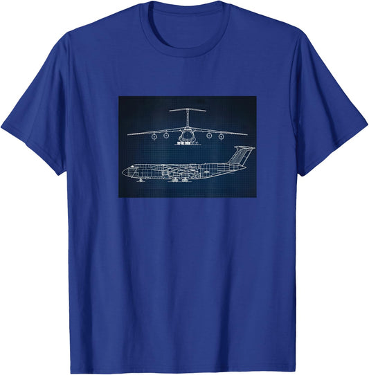 C-5 C5 plane pilot cargo flight crew load Air Force Captain T-Shirt - T-Shirt | Royal