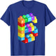 Kids Building Blocks Bricks 6 Years Old 6th Birthday Boys T-Shirt - T-Shirt | Royal