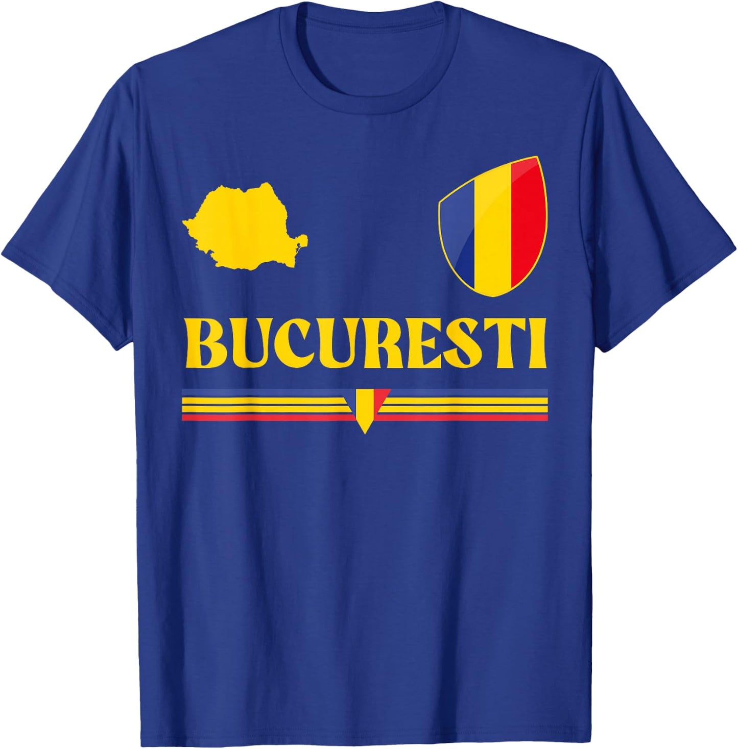 Bucharest Romania Flag, Bucharest Romania, Bucharest T-Shirt - T-Shirt | Royal