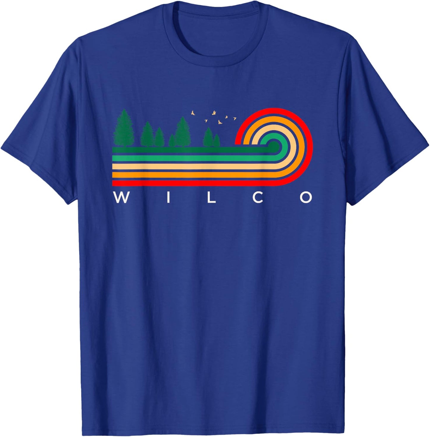 Evergreen Vintage Stripes Wilco, Texas T-Shirt - T-Shirt | Royal