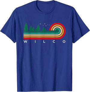 Evergreen Vintage Stripes Wilco, Texas T-Shirt - T-Shirt | Royal