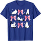 Ghost Cat Boo Costume Cute Pink Bow Coquette Kitty Halloween Women Kids T-Shirt - T-Shirt | Royal