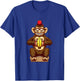 Monkey Playing Cymbals Drummer Ape Musician Marching Band T-Shirt - T-Shirt | Royal