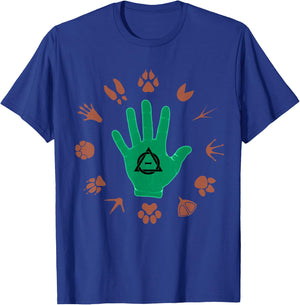 Therian mask animal paws Quadrobics tail Therian sign logo T-Shirt - T-Shirt | Royal