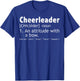 Cheerleader Definition Cheerleading Women Girls Kids Men T-Shirt - T-Shirt | Royal