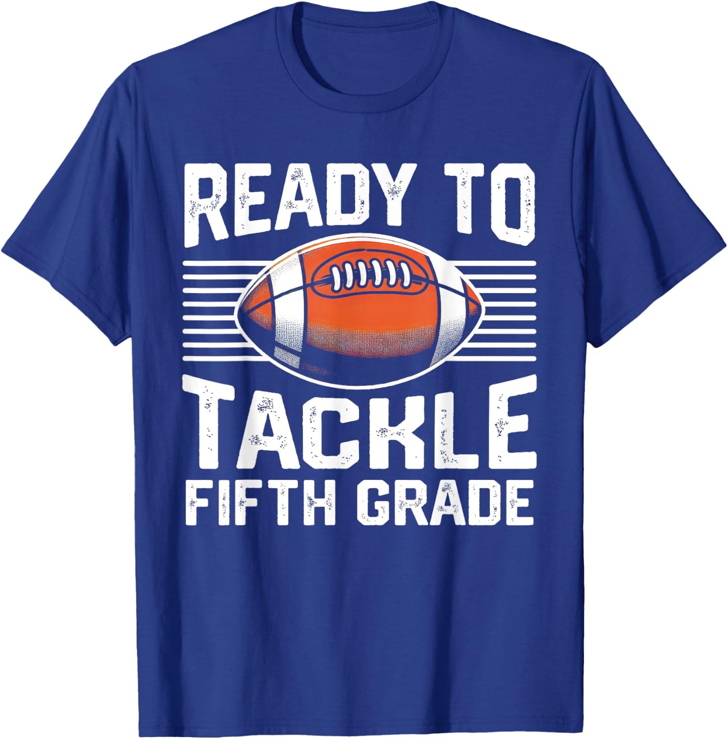 Football Fifth Grade First Day Of School Football 5th Grade T-Shirt - T-Shirt | Royal