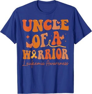 Uncle Of A Warrior Leukemia Awareness Family Matching T-Shirt - T-Shirt | Royal