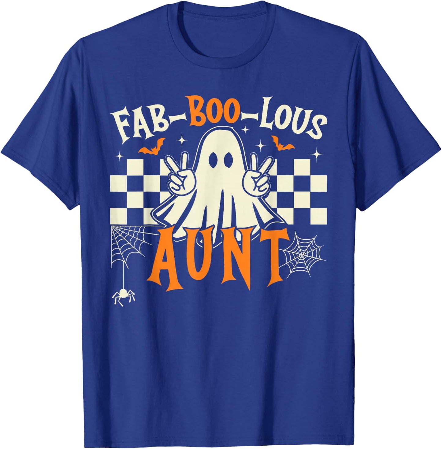 Fab Boo Lous Aunt Rero Ghost Spooky Auntie Halloween Costume T-Shirt - T-Shirt | Royal
