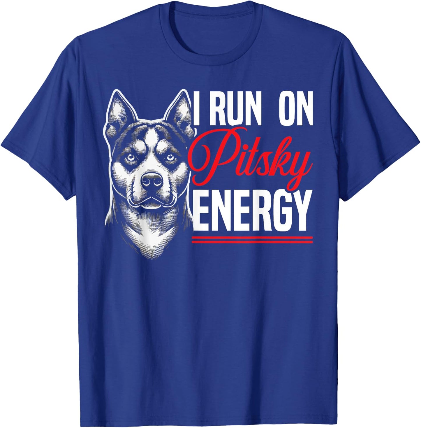 Pitsky Owner Dog Lover Puppy Pit Bull Siberian Husky Women T-Shirt - T-Shirt | Royal