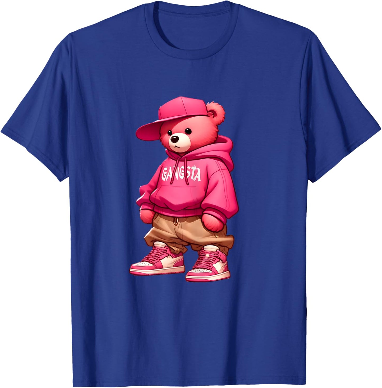 Hip Hop Teddy Bear Women's Girl's T-Shirt - T-Shirt | Royal