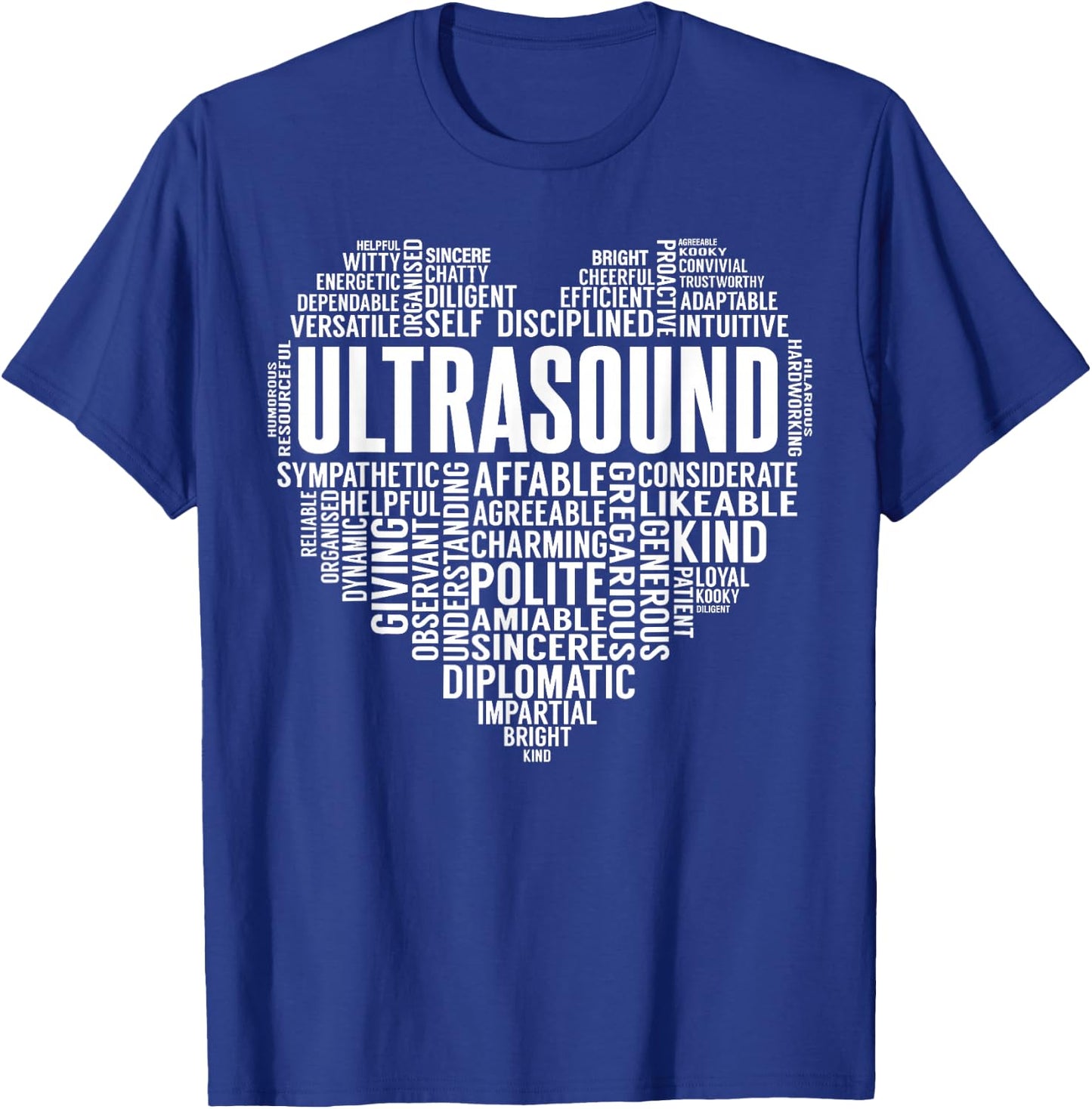 Sonographer Ultrasound Heart Sonography Technician T-Shirt - T-Shirt | Royal