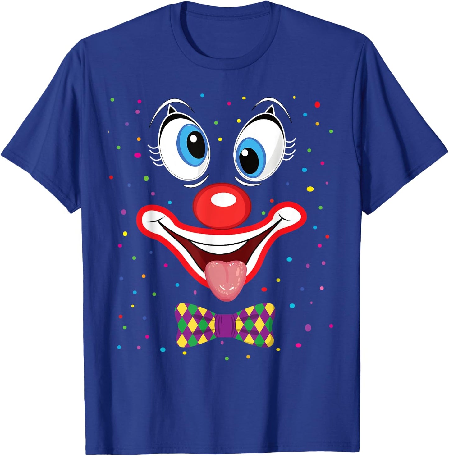 Carnival Clown Face Circus Costume Kids Men Women Carnivals T-Shirt - T-Shirt | Royal