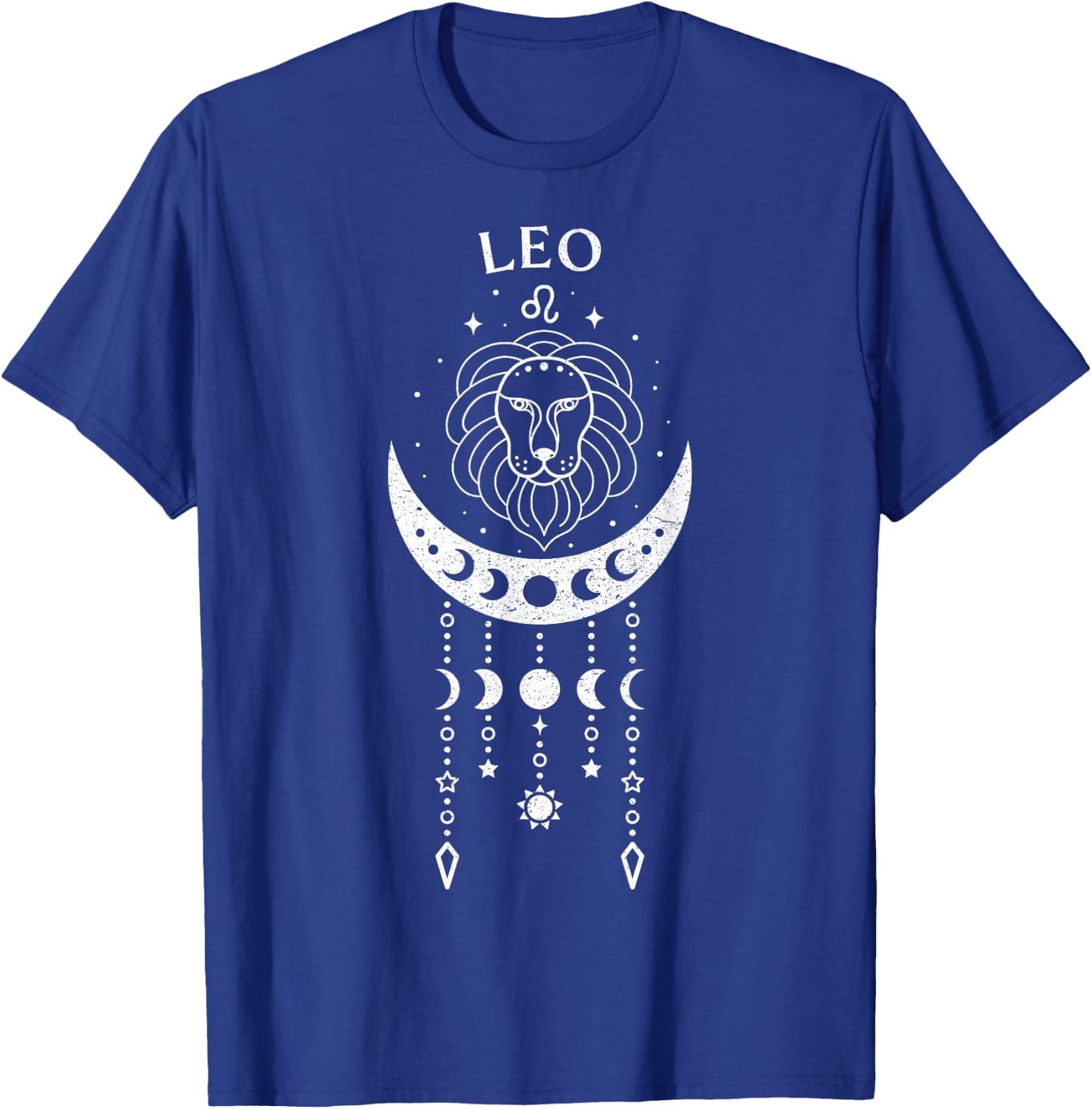 Leo Moon Phases – Zodiac Astrology T-Shirt - T-Shirt | Royal