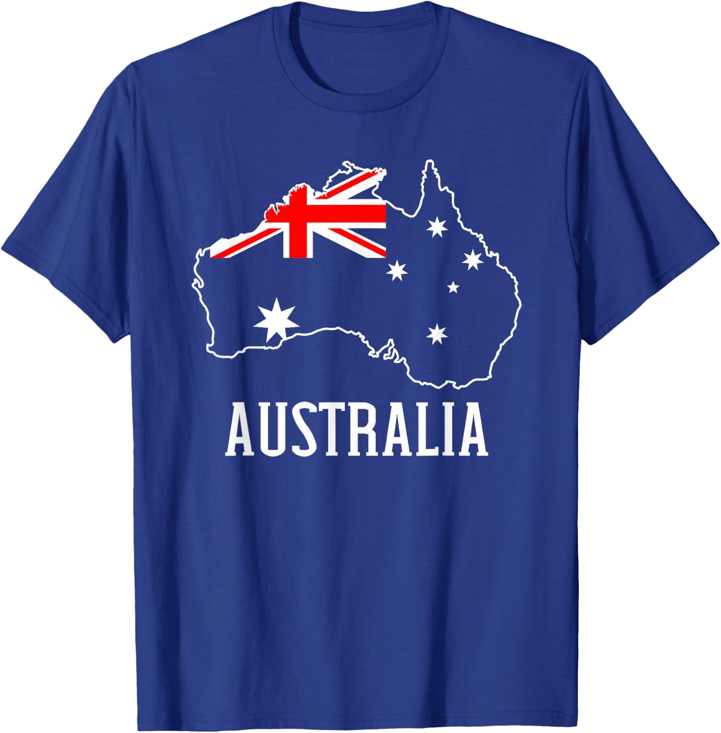 Australia Map Flag T-Shirt - T-Shirt | Royal