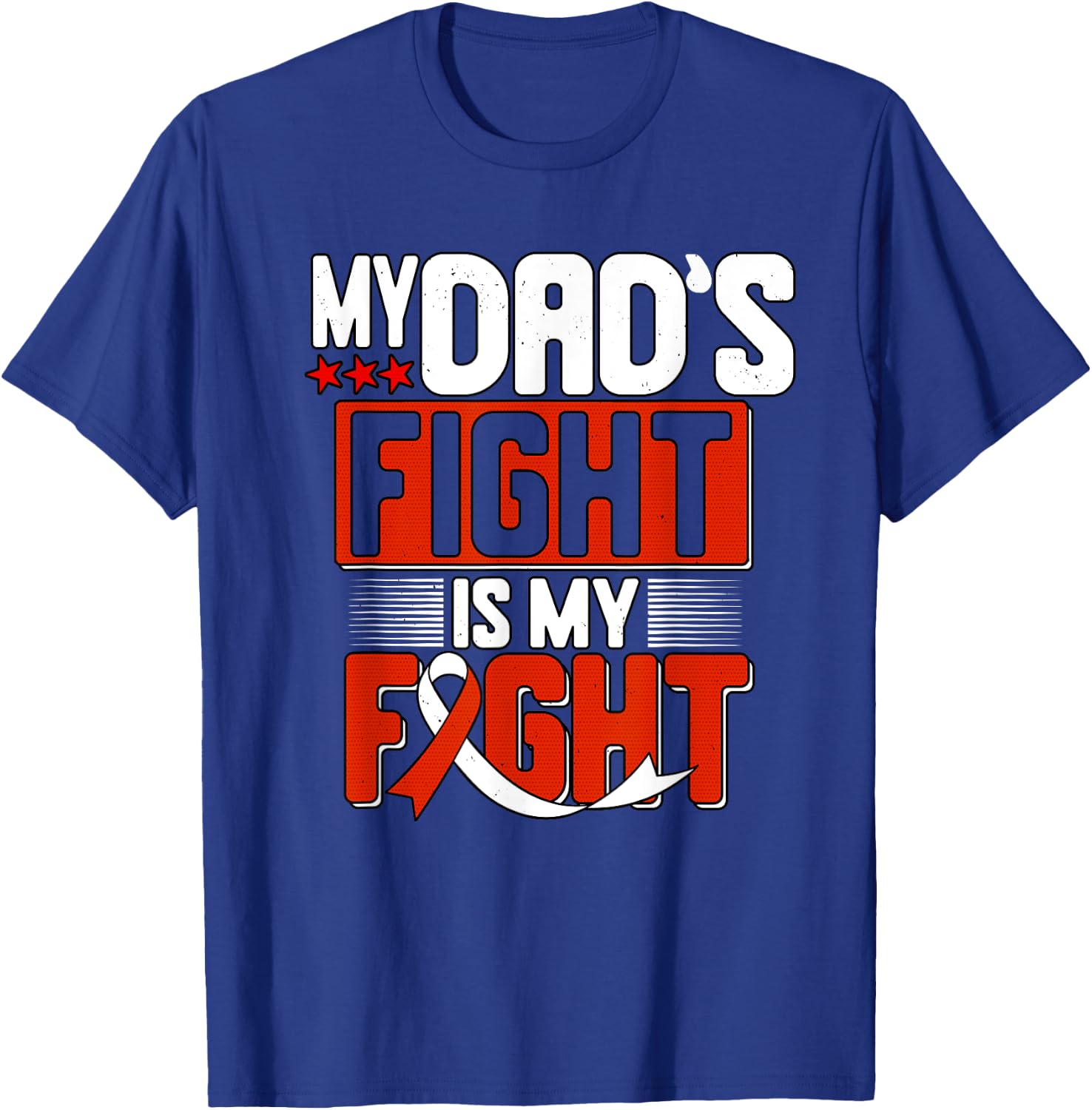Squamous Cell Carcinoma Dads Fight SCC Ribbon Awareness T-Shirt - T-Shirt | Royal