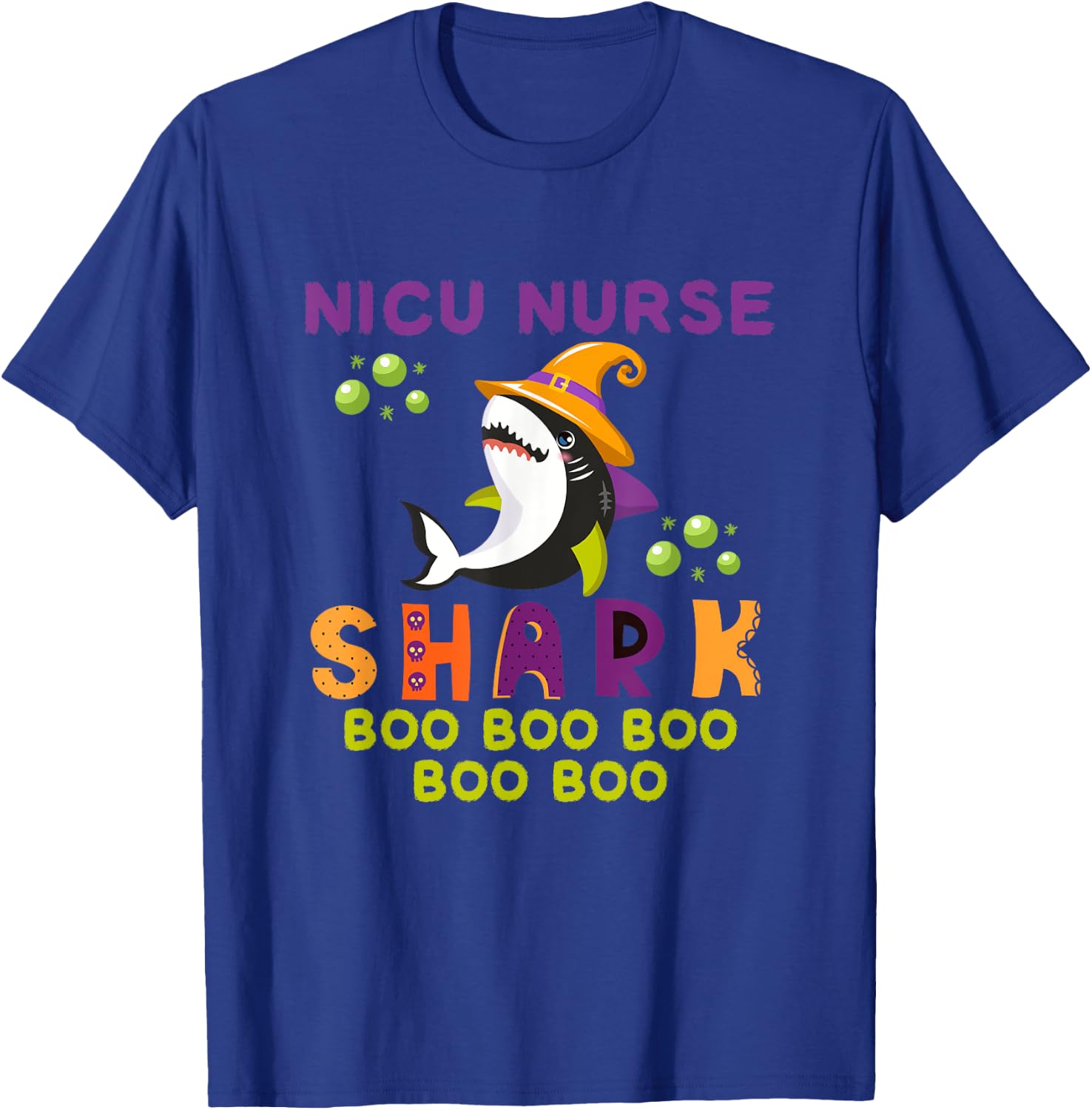 Nicu Nurse Shark Funny Halloween Outfit Costume T-Shirt - T-Shirt | Royal
