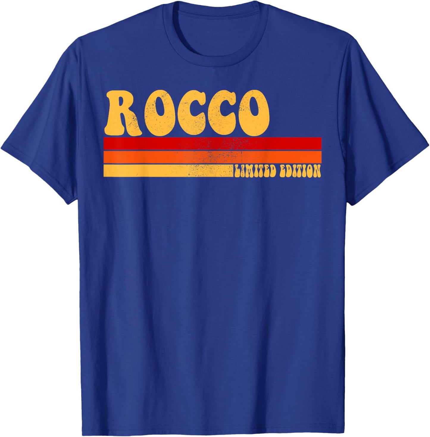 ROCCO Name Personalized Idea Men Retro Vintage ROCCO T-Shirt - T-Shirt | Royal