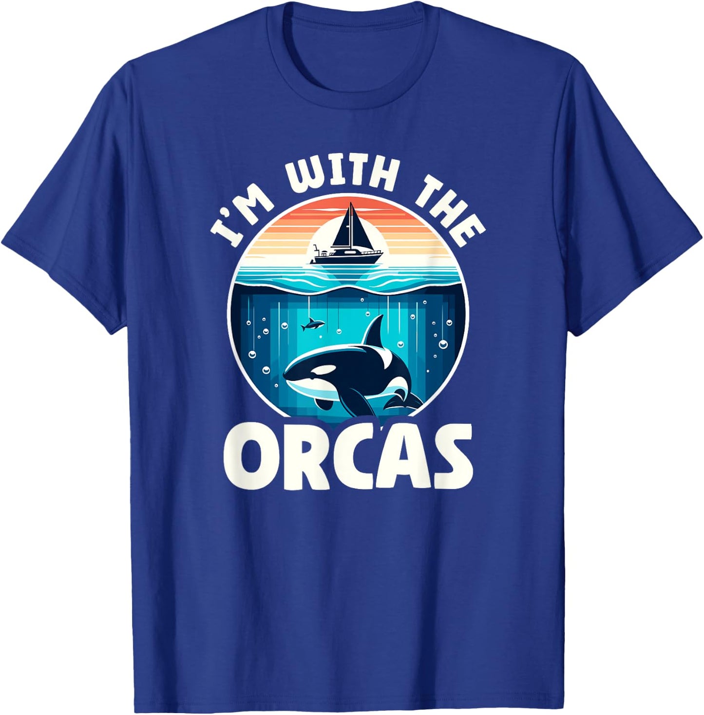 Pro Orca I'm With The Orcas Yacht Boat Ramming Incident T-Shirt - T-Shirt | Royal