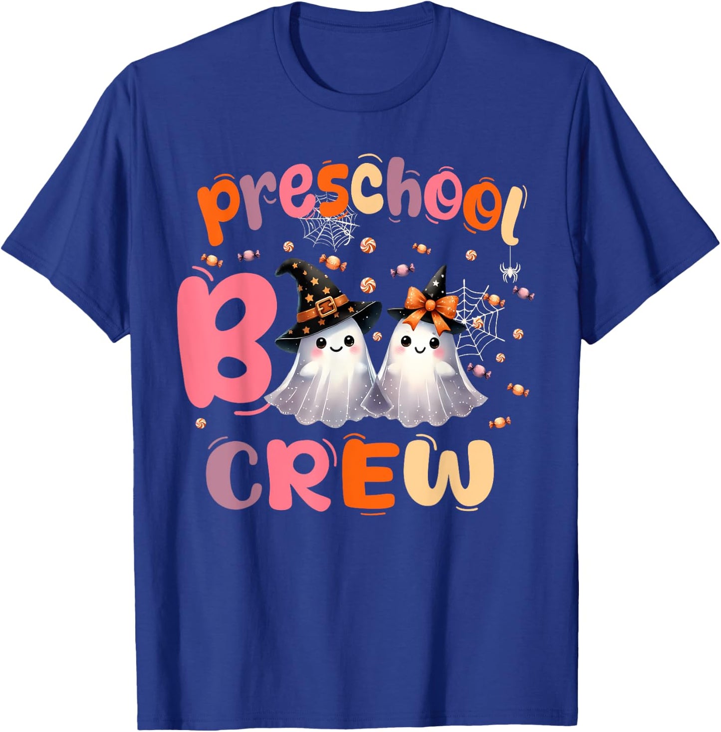Retro Preschool boo crew Halloween Costume Preschool kids T-Shirt - T-Shirt | Royal