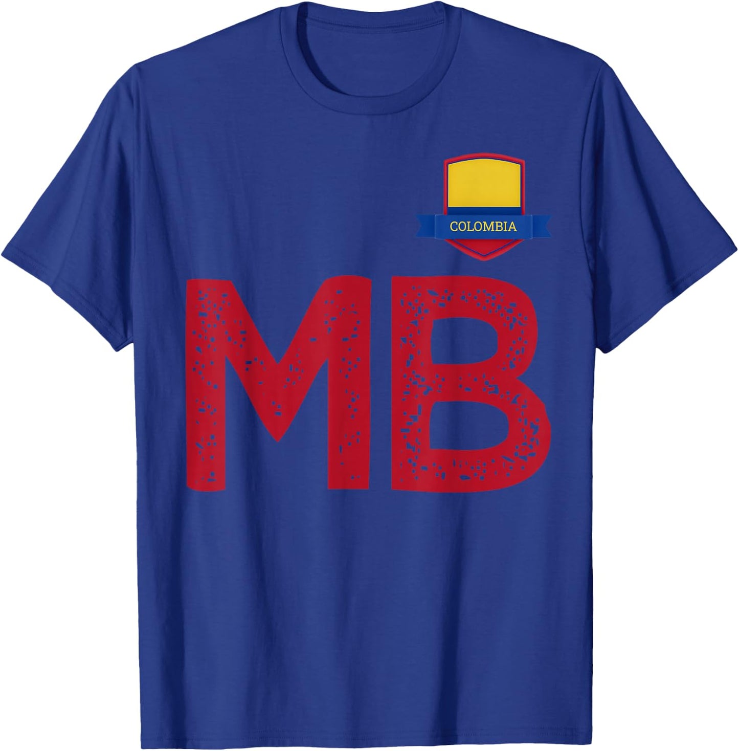 Colombia Human-Flag Letter M and B Colombian T-Shirt - T-Shirt | Royal