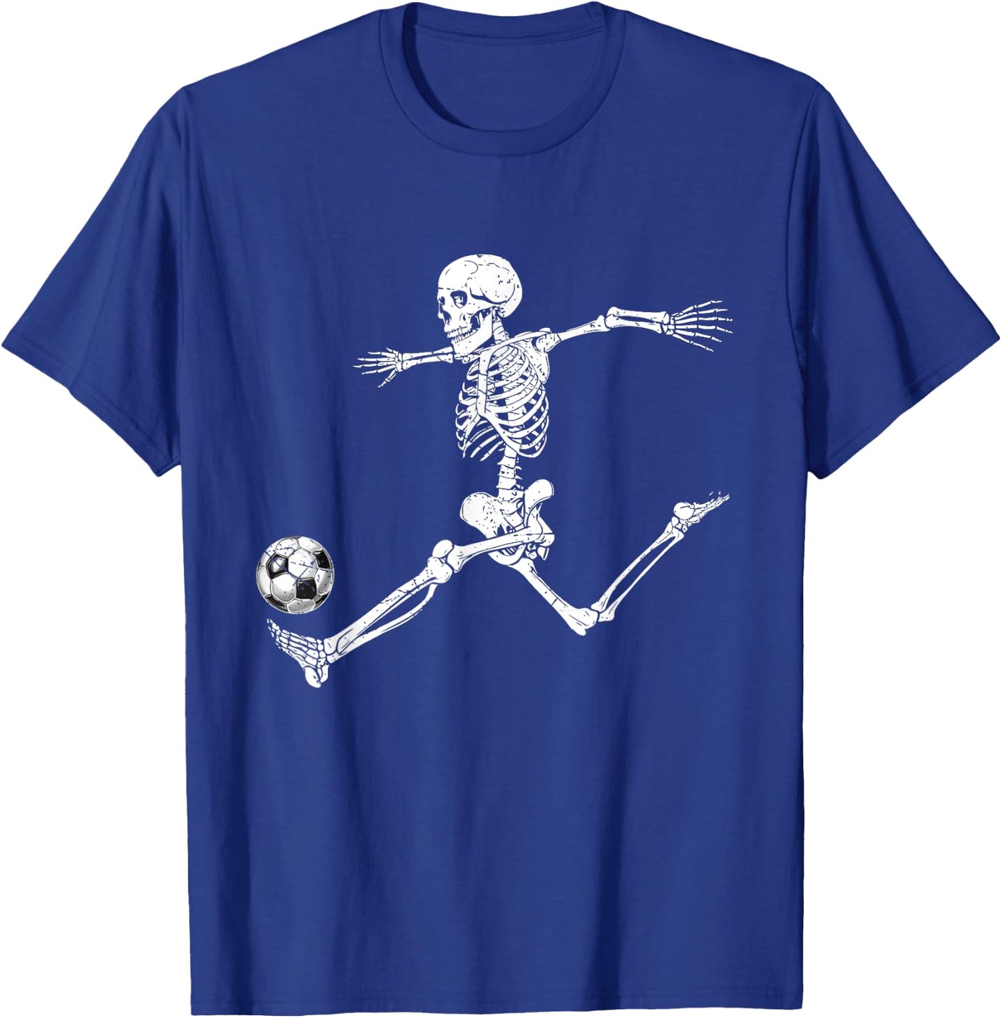 Soccer Skeleton Halloween Player Catcher Boys Kids T-Shirt - T-Shirt | Royal