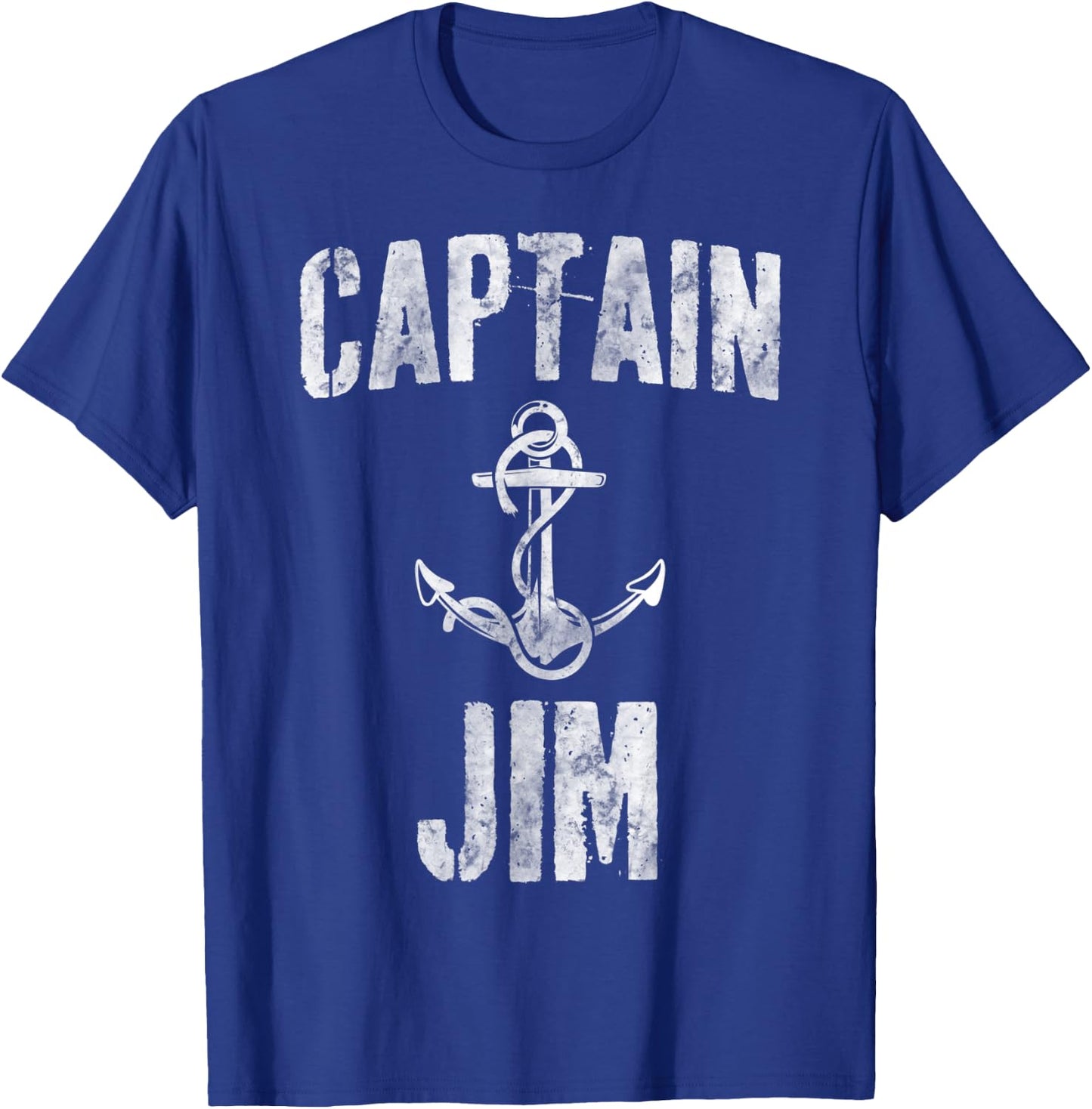 Funny Personalized Boating Shirt First Name Captain Jim T-Shirt - T-Shirt | Royal