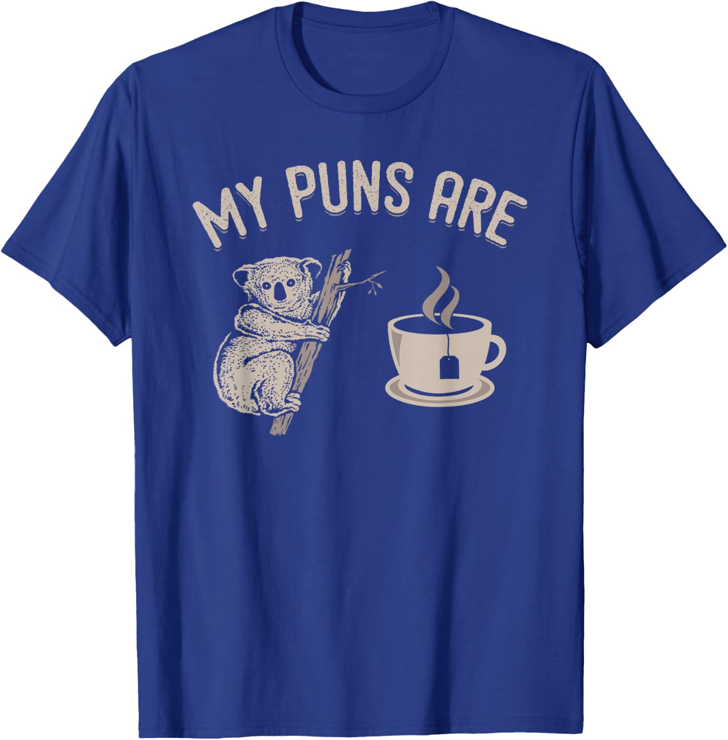 Quality Puns - My Puns Are Koala Tea T-Shirt - T-Shirt | Royal