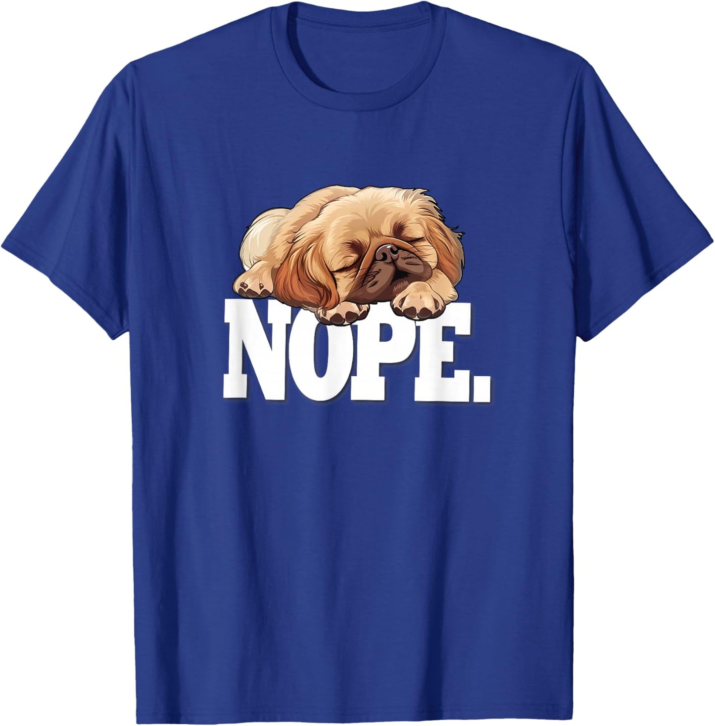Kids Cute Cartoon Napping NOPE Pekingese Lover T-Shirt - T-Shirt | Royal