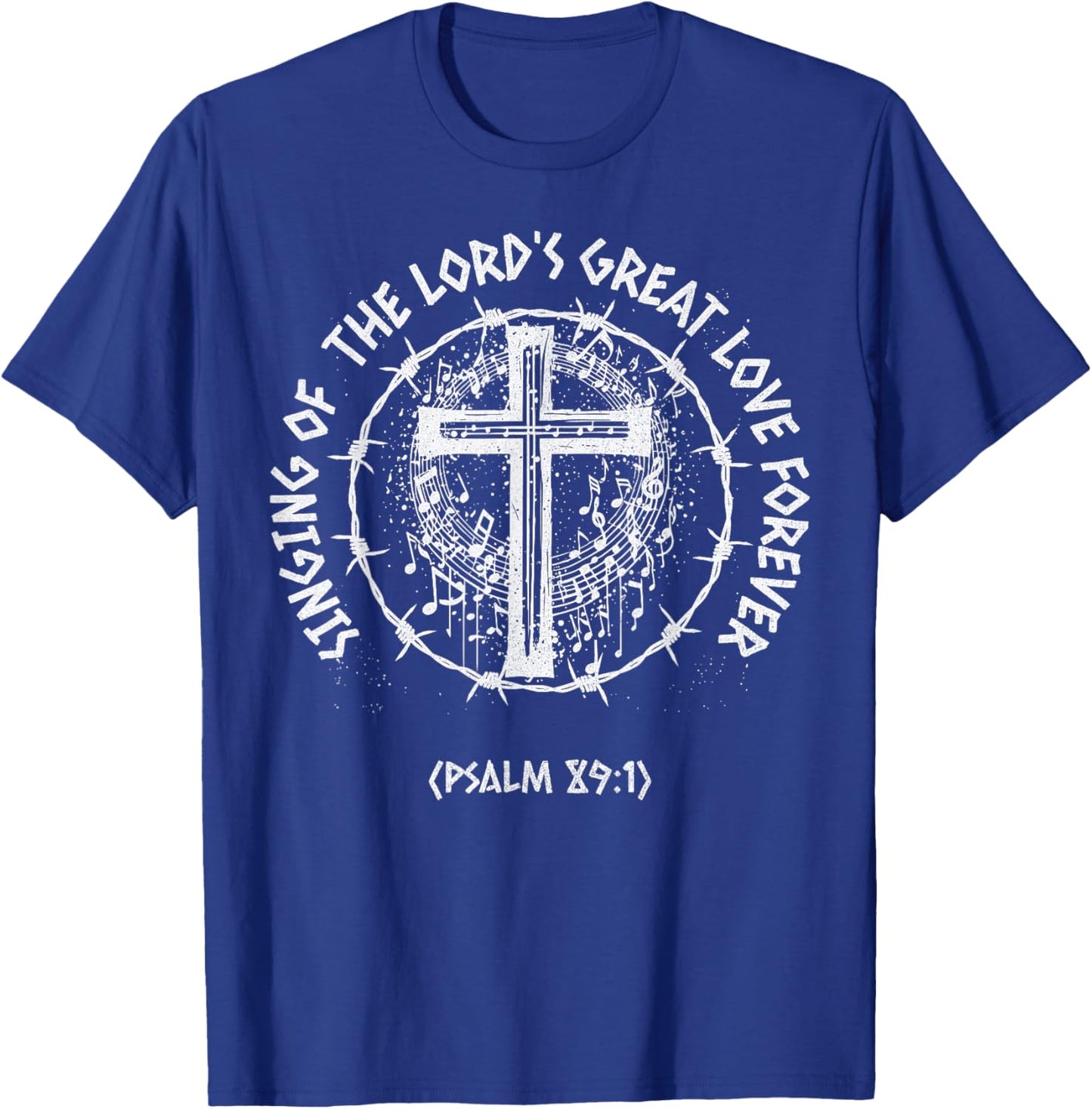 Vintage Bible Verse Psalm 89:1 Christian Music T-Shirt - T-Shirt | Royal