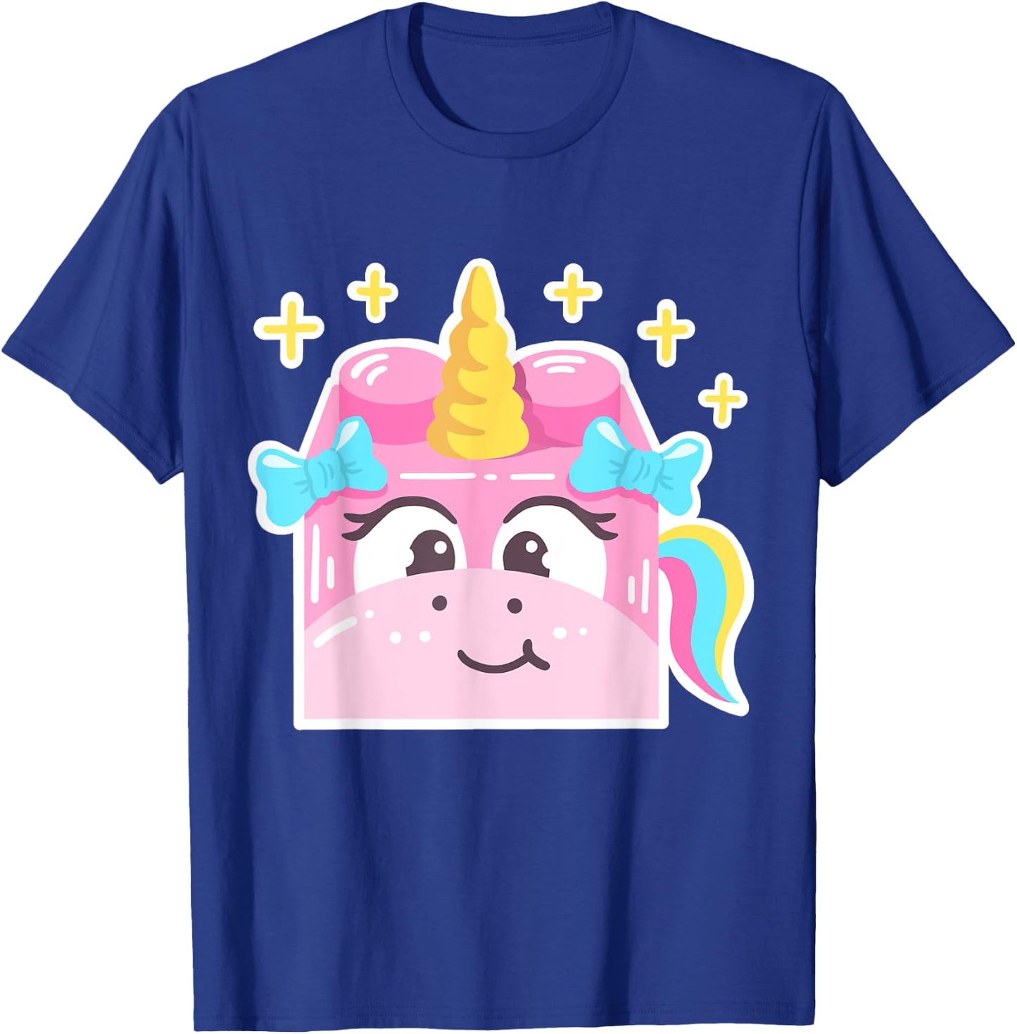 Cute Unicorn Lover Building Blocks Master Builder Girls Kids T-Shirt - T-Shirt | Royal