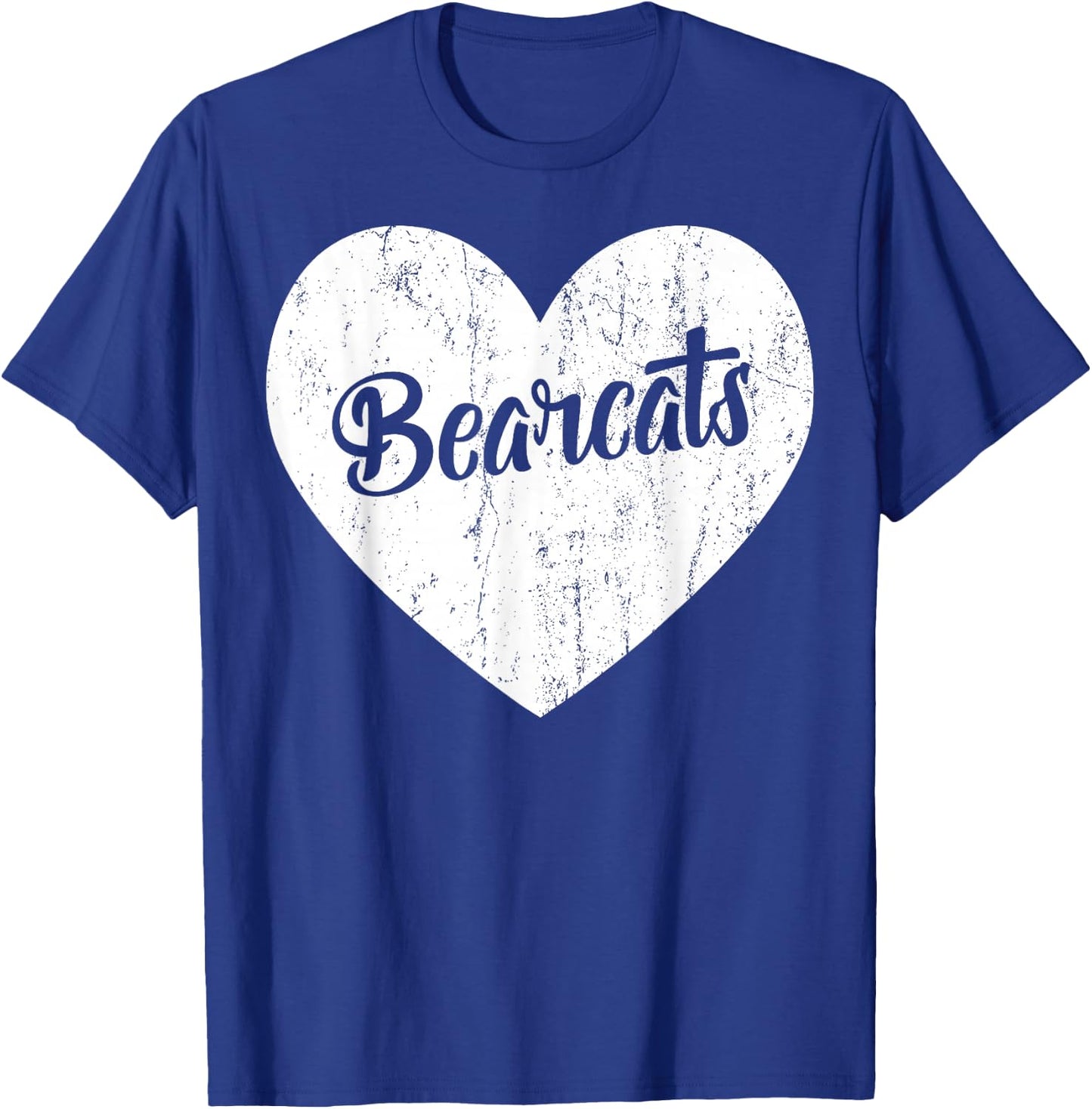 Bearcats School Sports Fan Team Spirit Mascot Heart Gift T-Shirt - T-Shirt | Royal