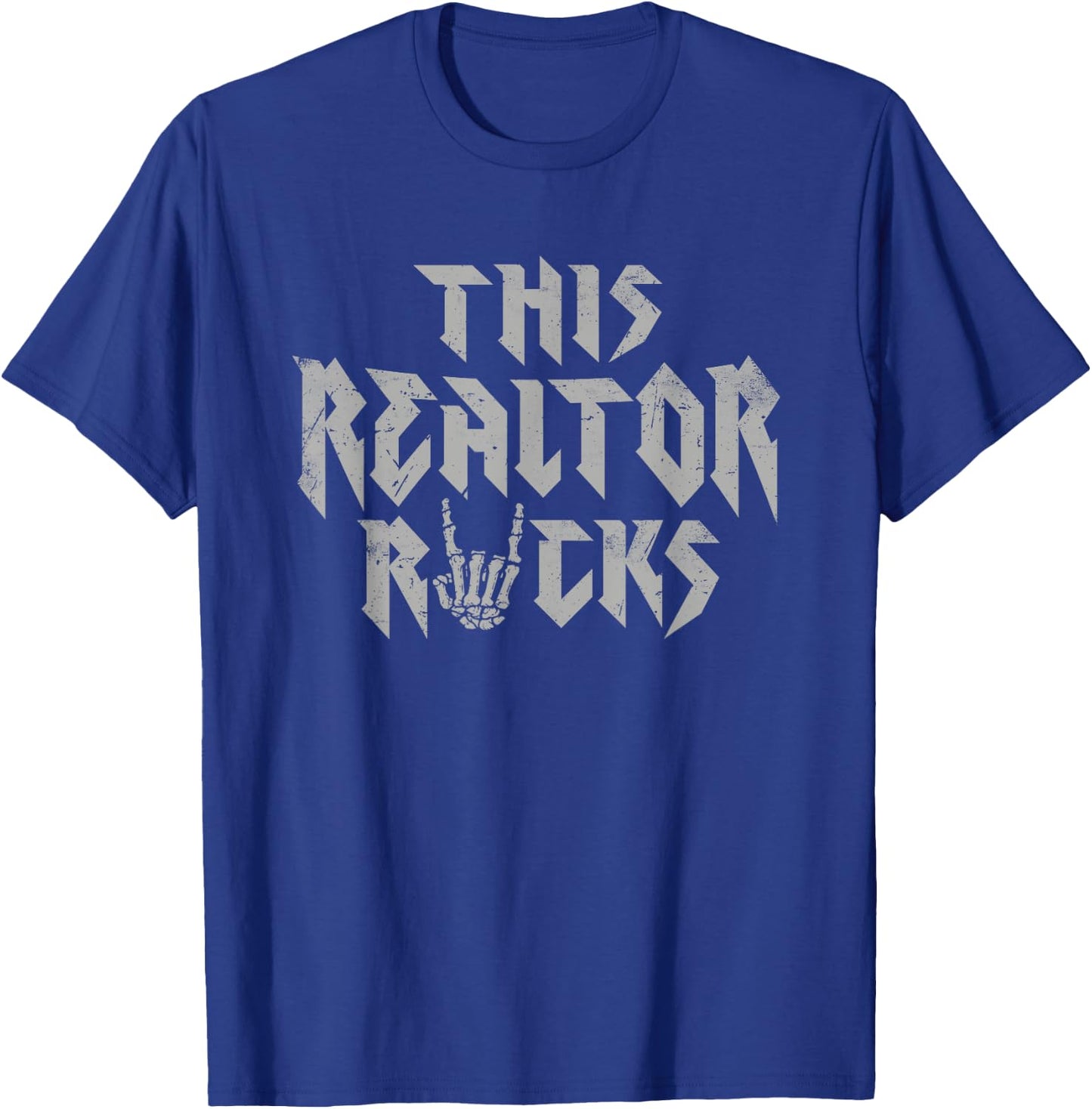 This Realtor Rocks Rock Music Lover Real Estate Agent T-Shirt - T-Shirt | Royal