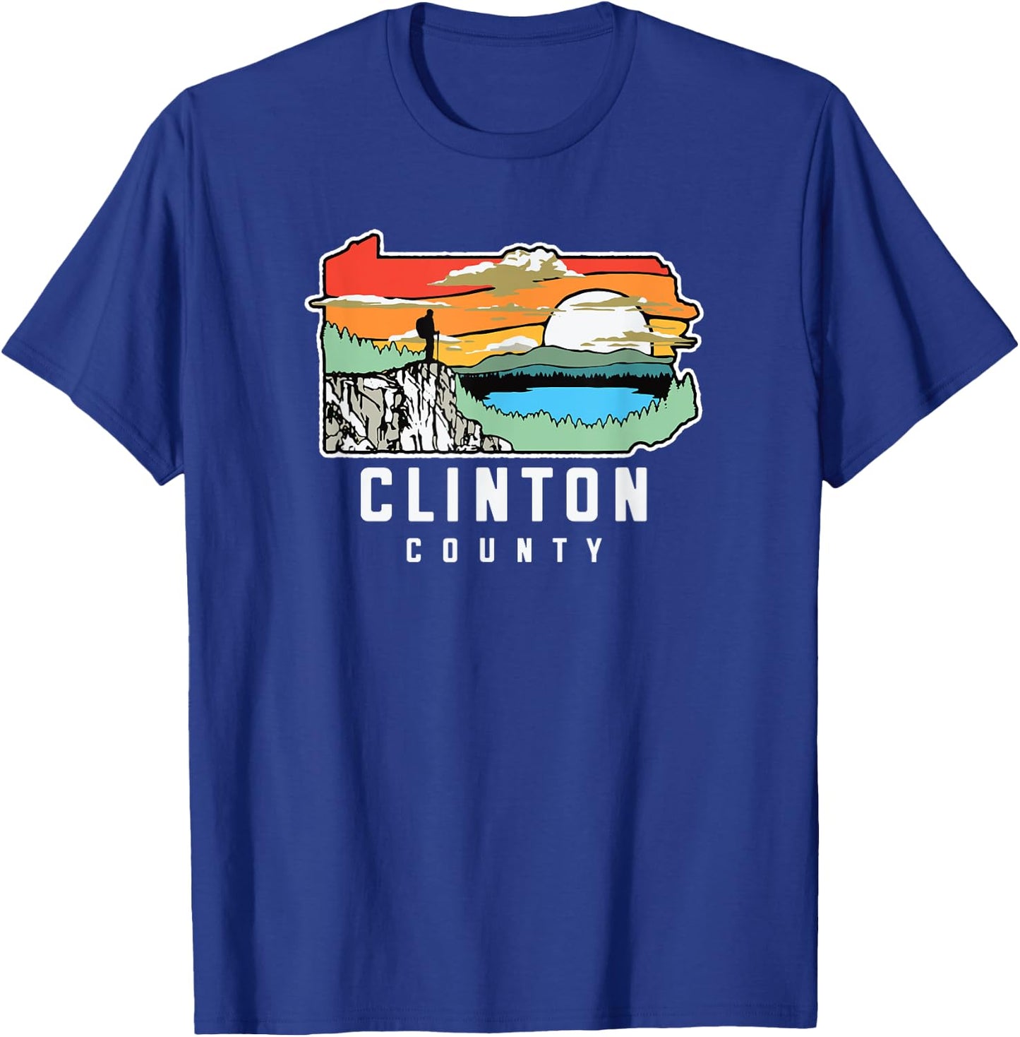 Clinton County Pennsylvania Nature Outdoor Hiking T-Shirt - T-Shirt | Royal