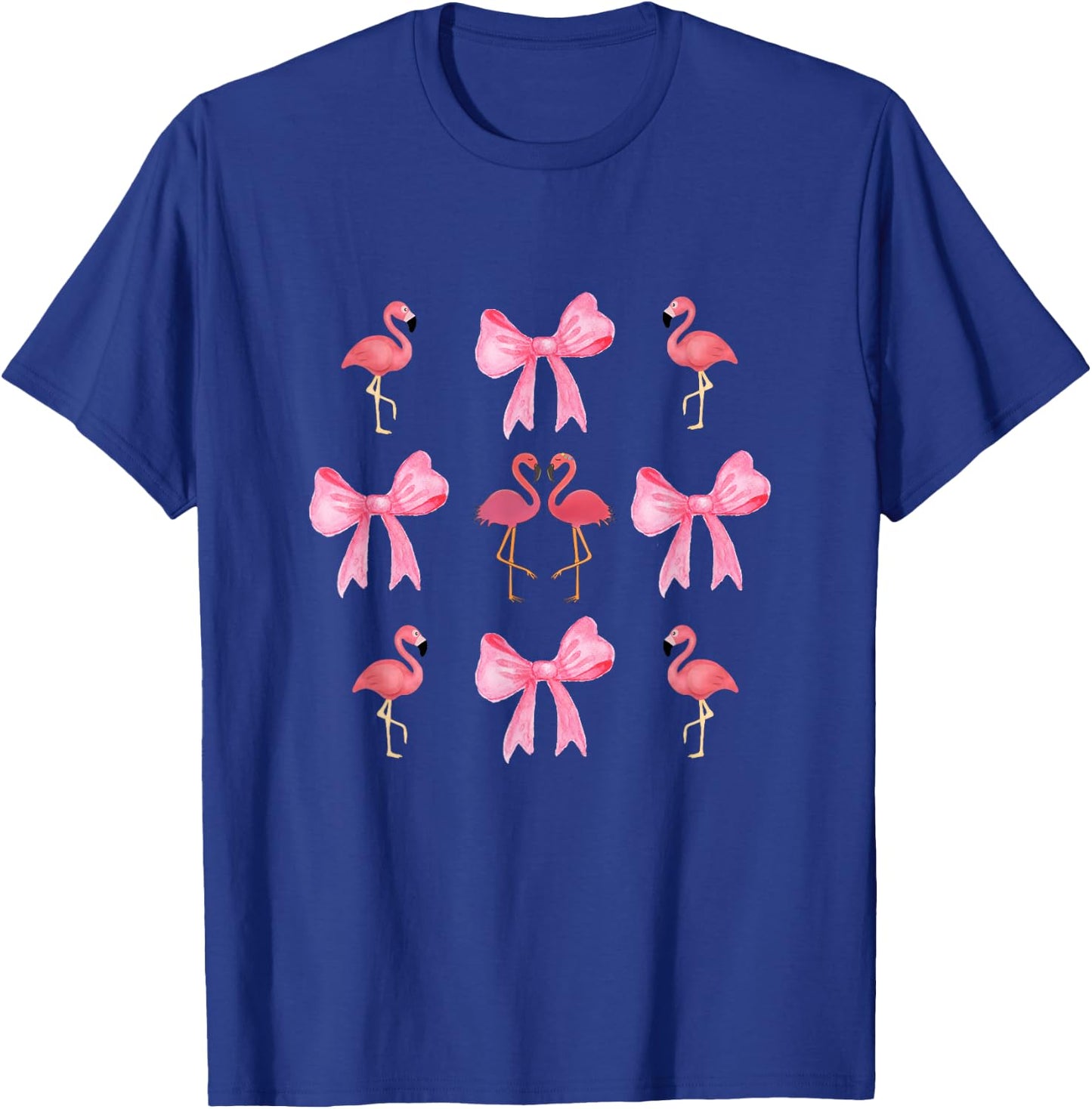 Pink Bows Cute Coquette Flamingo y2k Girl Aesthetic bow T-Shirt - T-Shirt | Royal