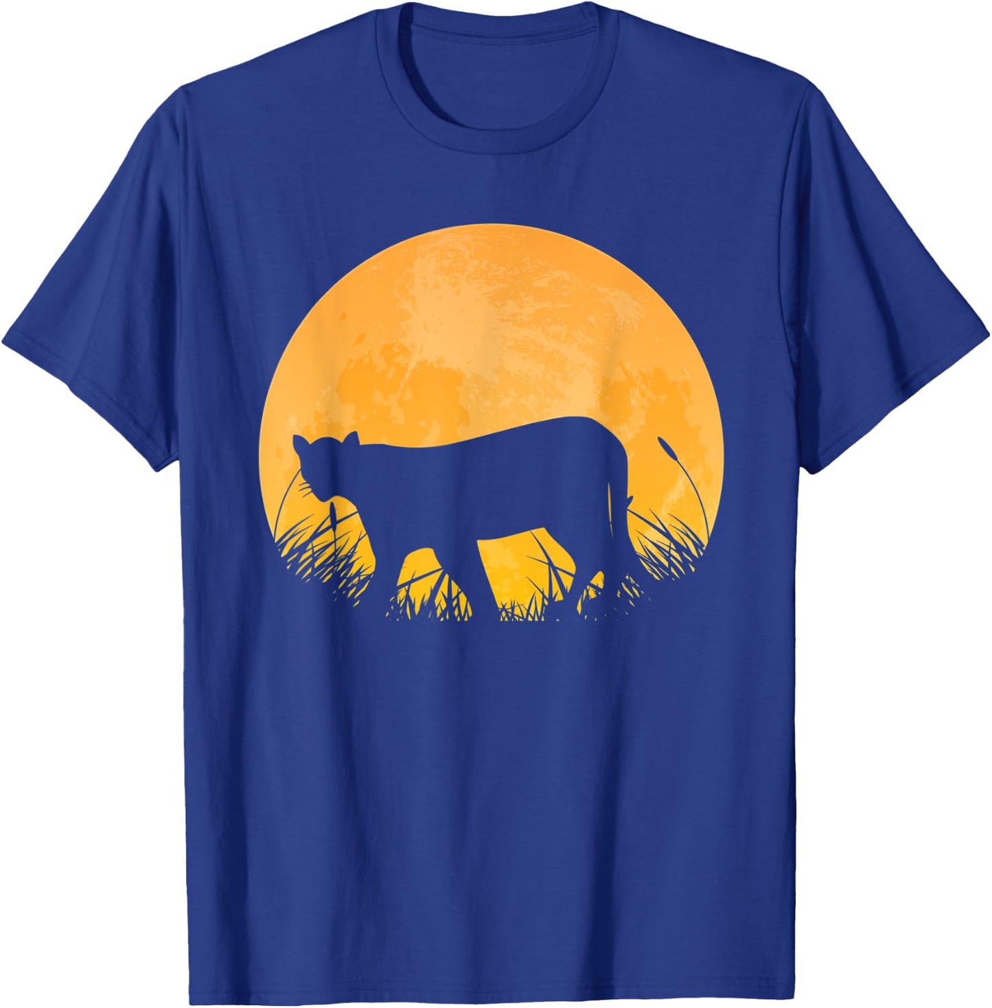 Cougar Easy Halloween Outfit Puma Animal Moon Costume Gift T-Shirt - T-Shirt | Royal