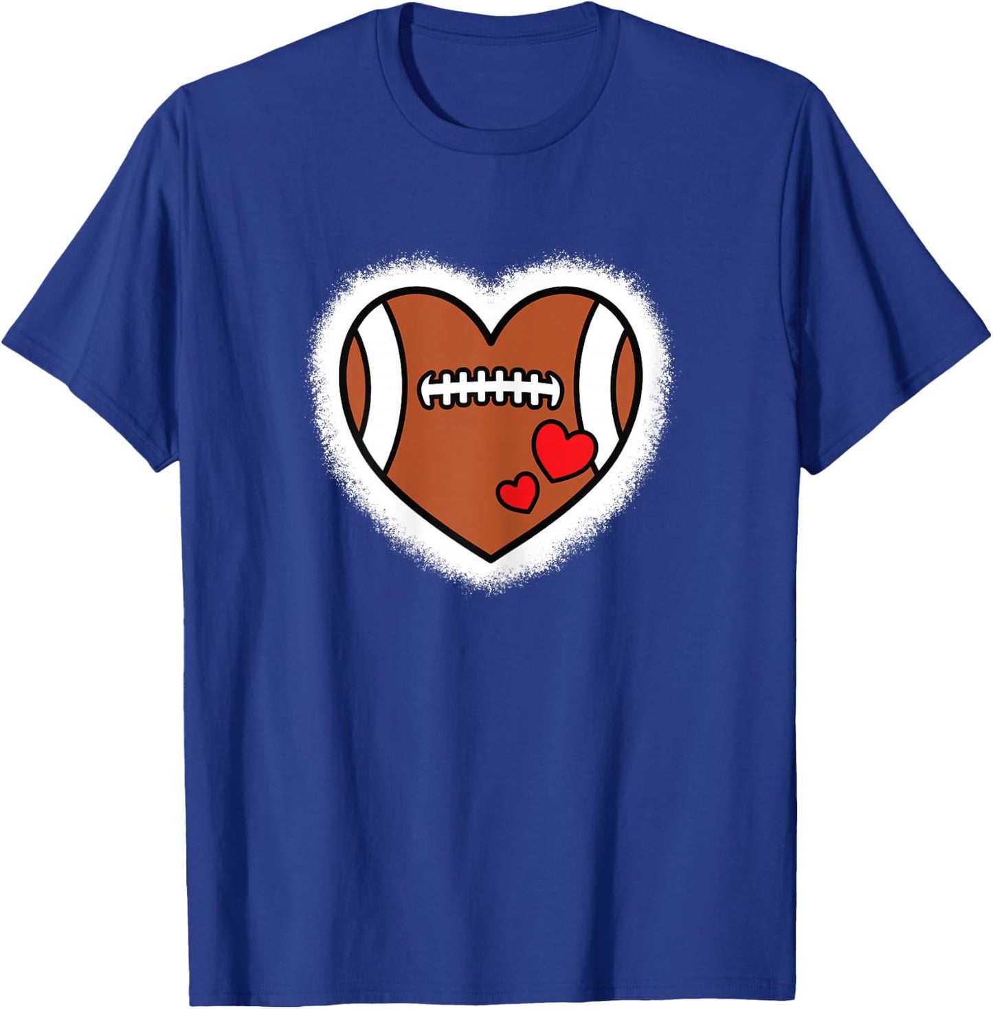 Cute American Football Heart Football Lover Women Girls Kids T-Shirt - T-Shirt | Royal