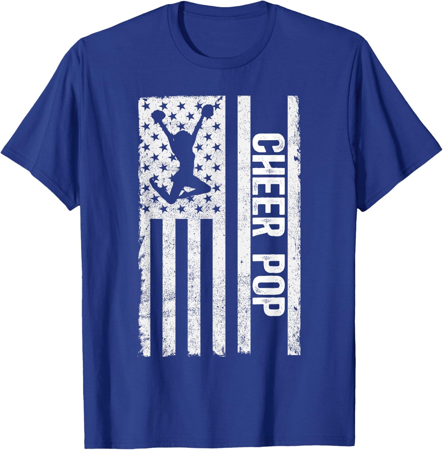 Cheer Pop Of A Cheerleader Pop US Flag Cheerleading Pop T-Shirt - T-Shirt | Royal
