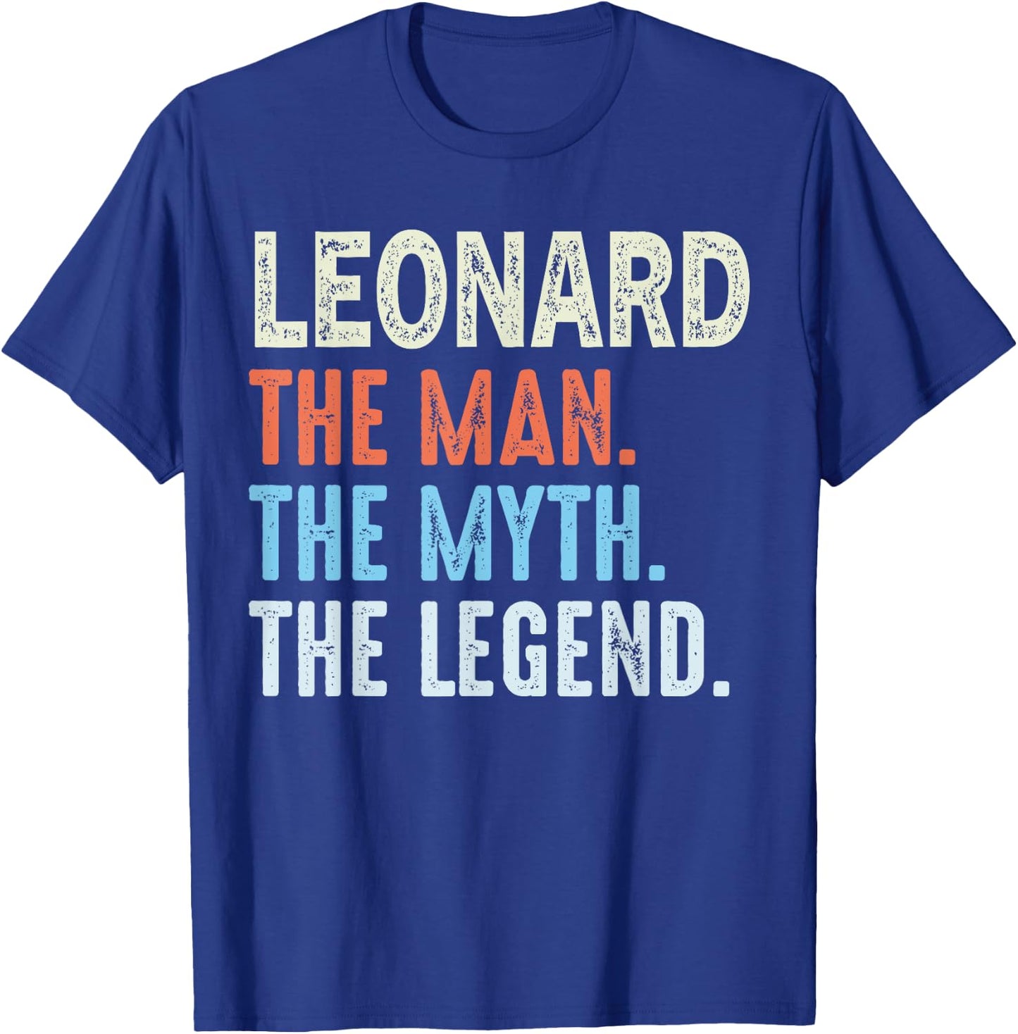 Leonard The Legend Name Personalized Cute Idea Men Vintage T-Shirt - T-Shirt | Royal