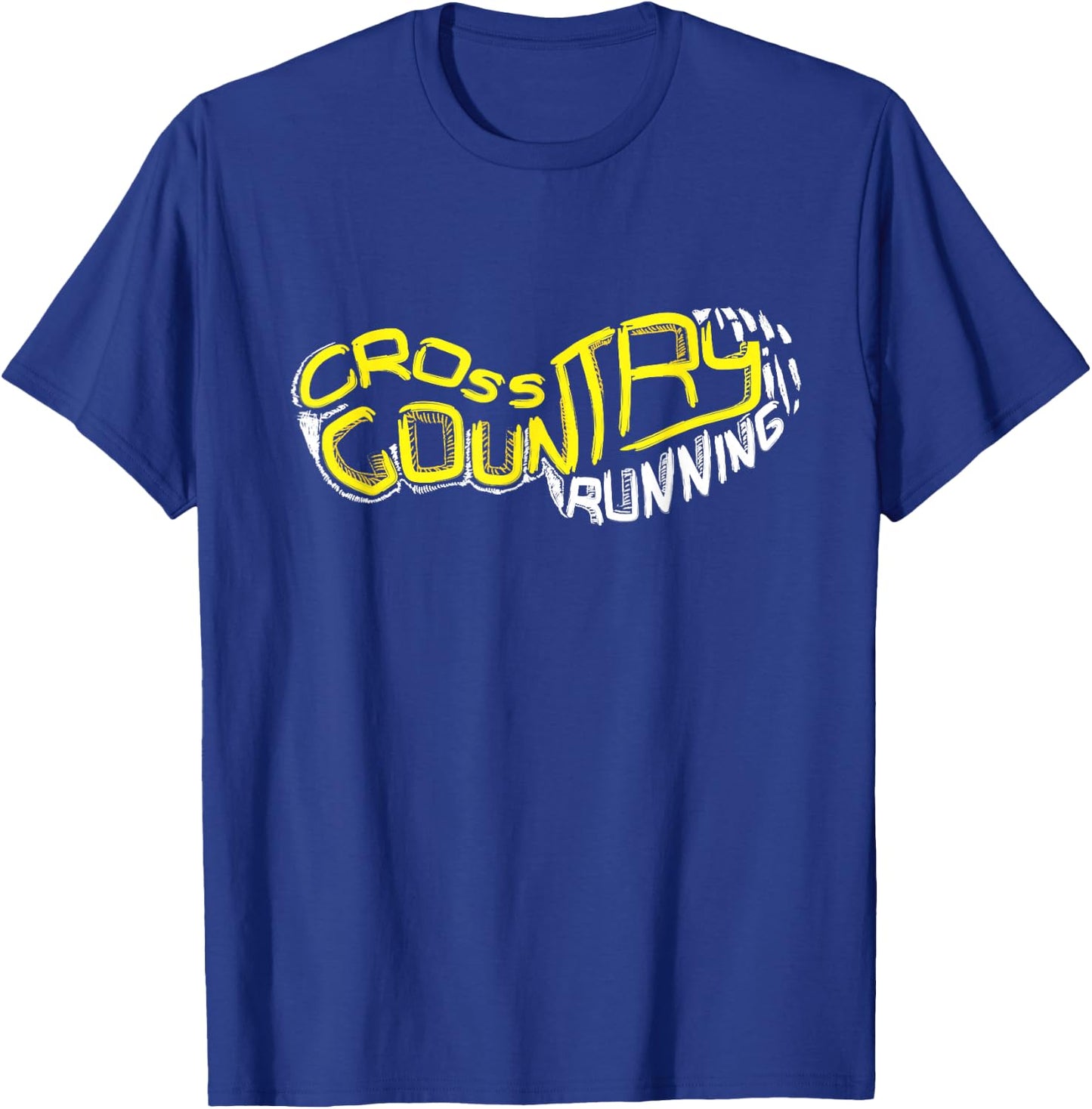 Cross Country Running Shoe Imprint CC Runner Gift T-Shirt - T-Shirt | Royal