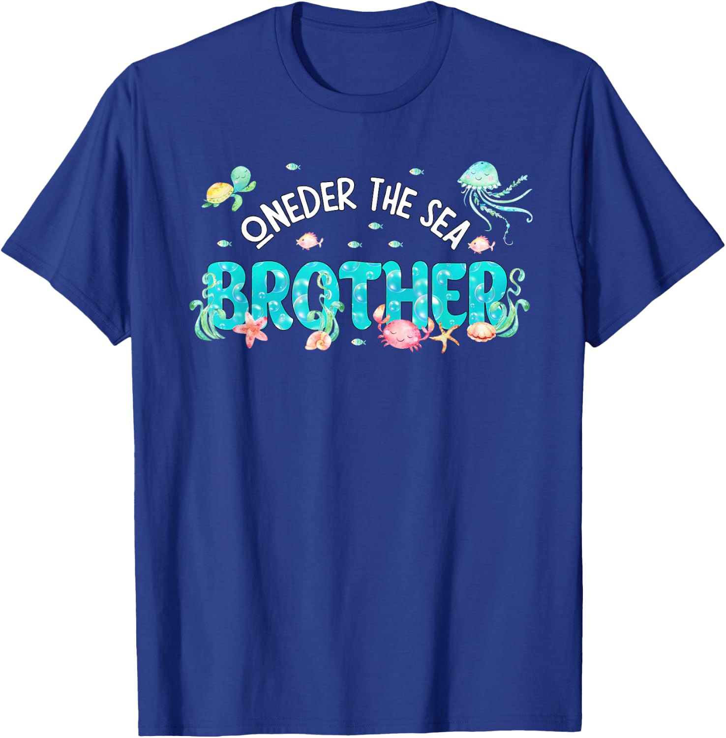 Under Sea Brother Birthday Girl Boy Matching Family Party T-Shirt - T-Shirt | Royal