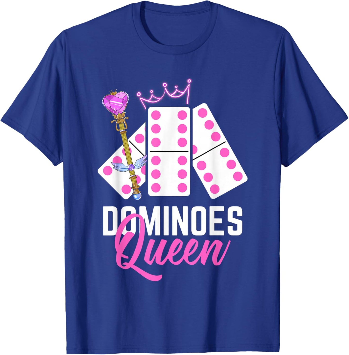 Dominoes Queen Domino Player Dominoes Lover T-Shirt - T-Shirt | Royal