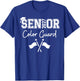Senior Color Guard Class of 2027 Marching Band Crossed Flag T-Shirt - T-Shirt | Royal