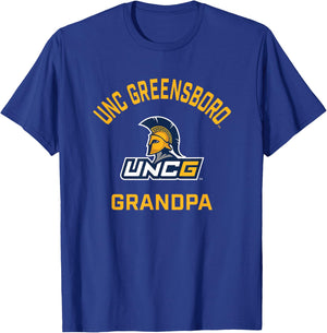 UNC Greensboro UNCG Spartans Arched Grandpa T-Shirt - T-Shirt | Royal