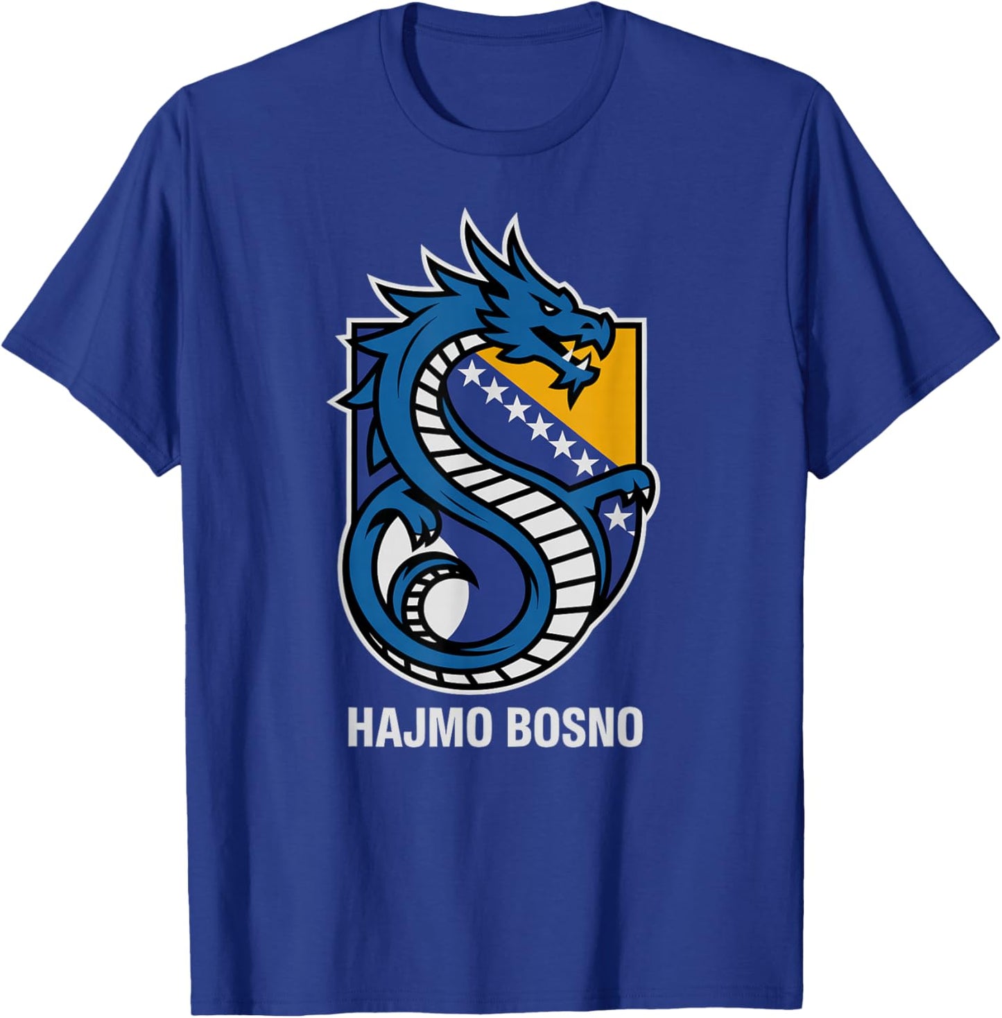 National Bosnia Herzegovina HAJMO BOSNO Country Pride Cheer T-Shirt - T-Shirt | Royal