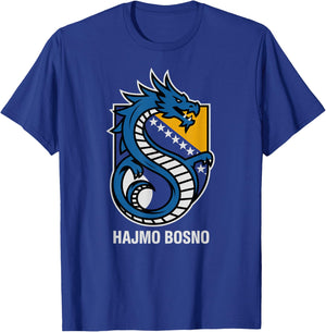 National Bosnia Herzegovina HAJMO BOSNO Country Pride Cheer T-Shirt - T-Shirt | Royal