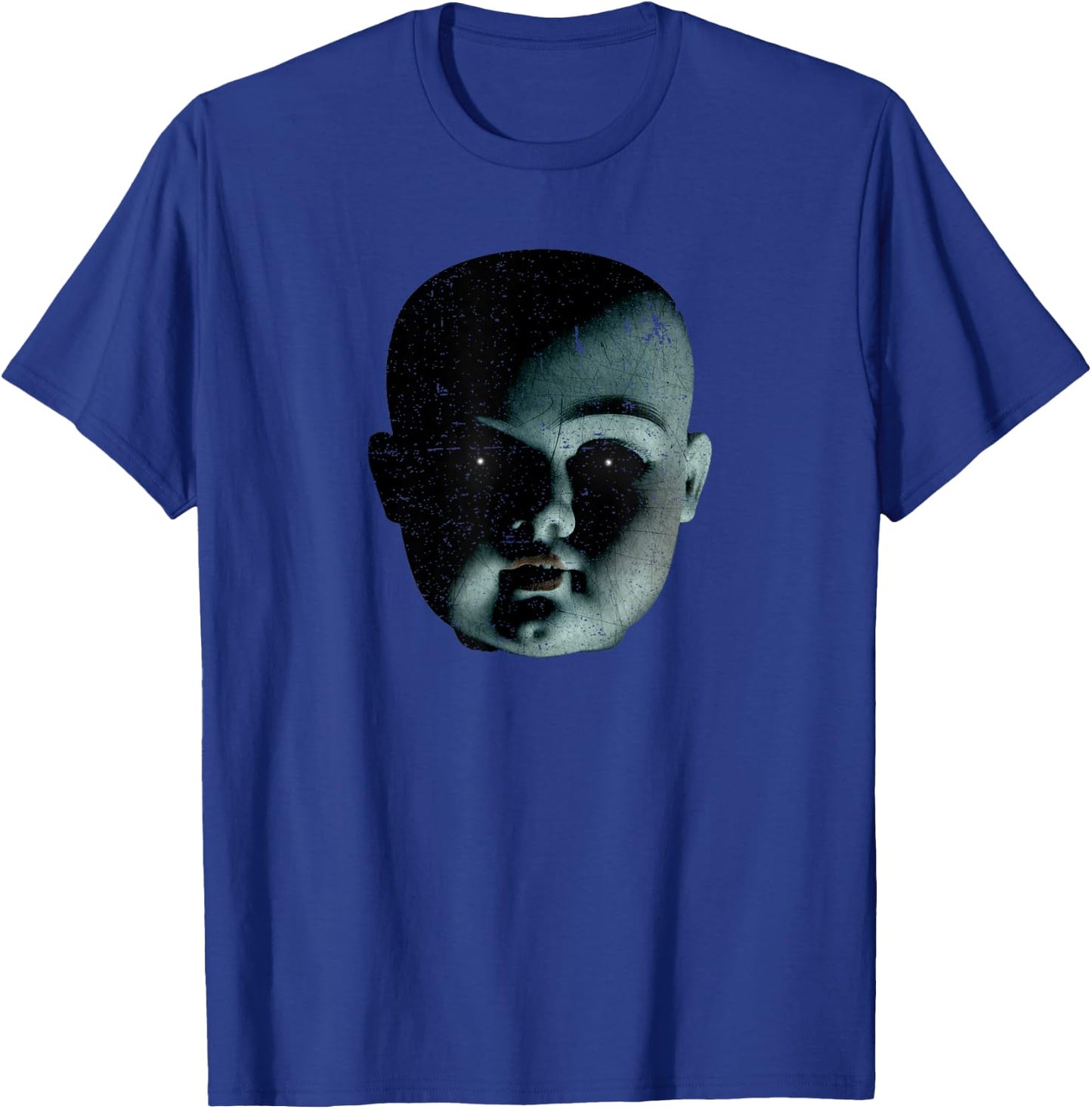Scary Doll Head Super Creepy Halloween T-Shirt - T-Shirt | Royal