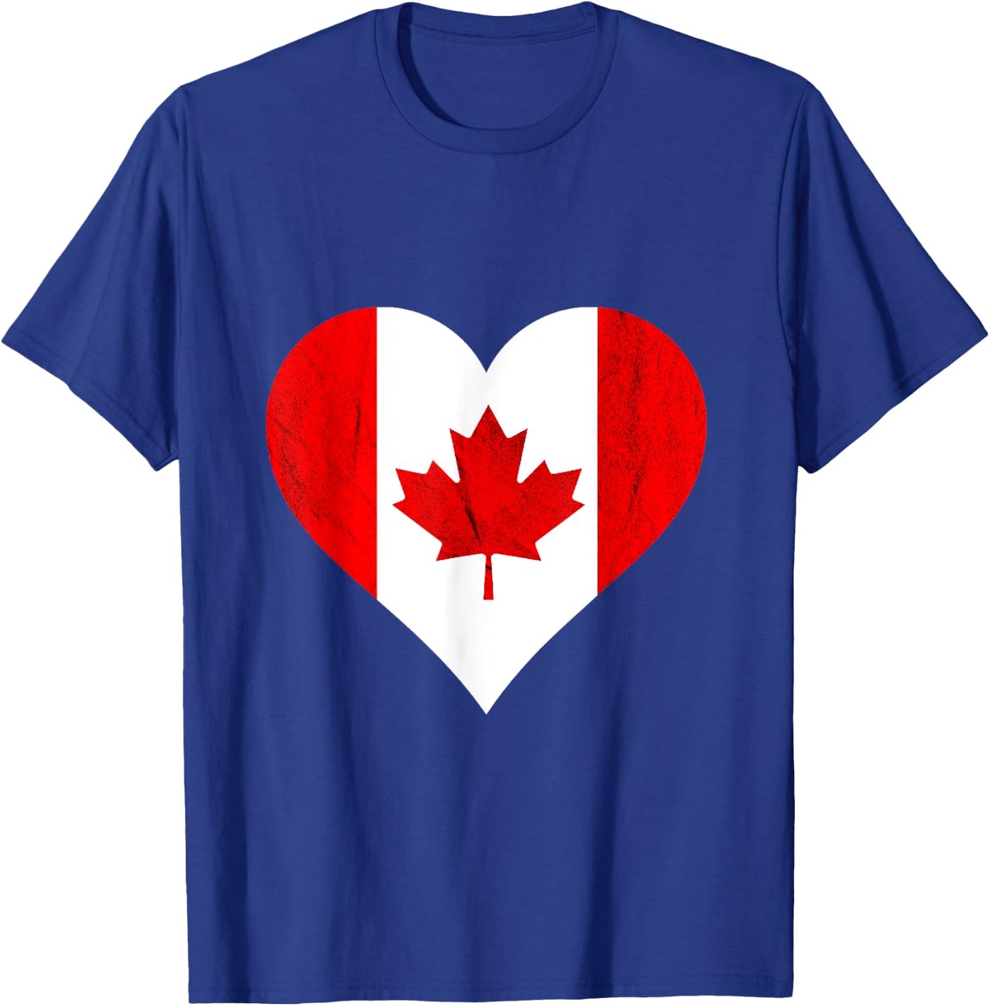 Canada Heart Canadian Flag Maple Leaf Canadian Roots T-Shirt - T-Shirt | Royal