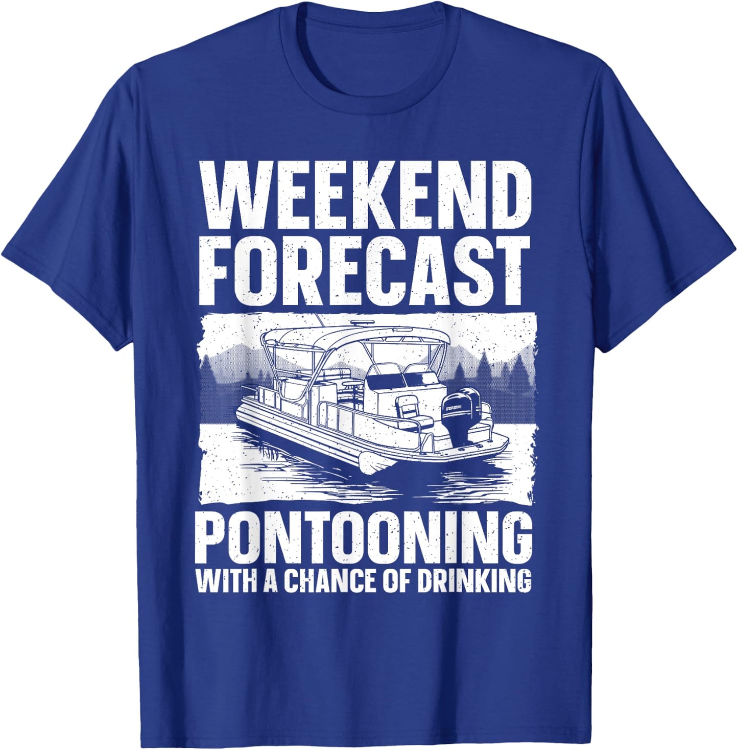 Funny Pontoon Boat Art Women Lake Boating Captain T-Shirt - T-Shirt | Royal