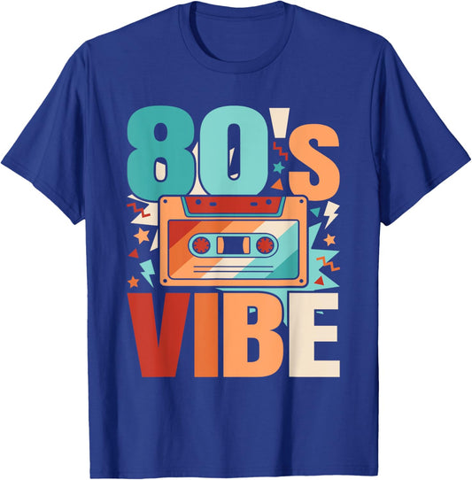 Funny 80's Vibe 80s Outfit Retro Party Men Women Kids T-Shirt - T-Shirt | Royal
